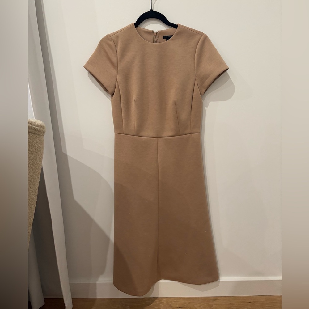 Ann Taylor Tan Midi Dress